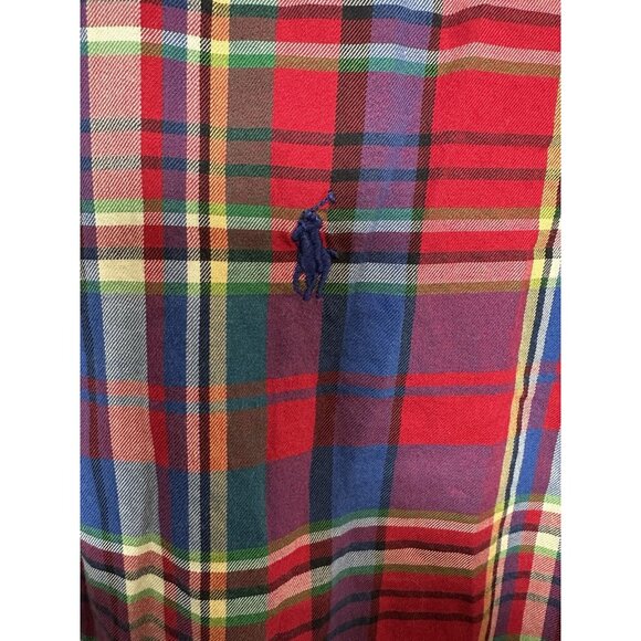 Ralph Lauren Plaid Button-up Shirt Men’s Size Large Classic Fit Red Blue Green - Picture 2 of 7